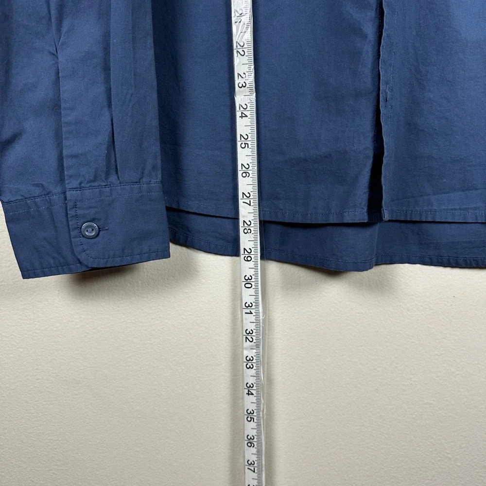 Levi's Men's XL Relaxed Crop Button Down Shirt Navy‎ Blue Classic NEW